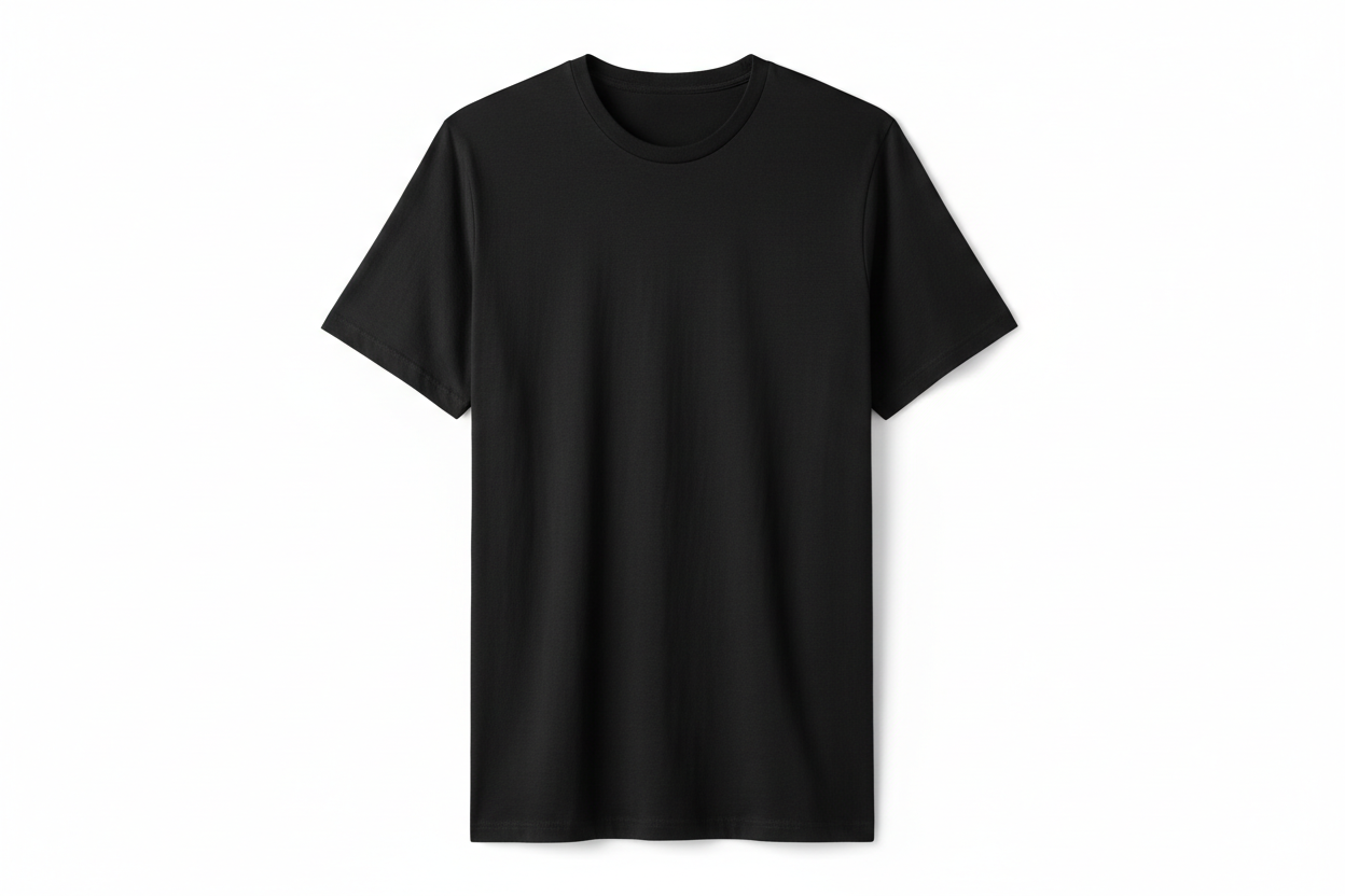 black short-sleeves tshirt
