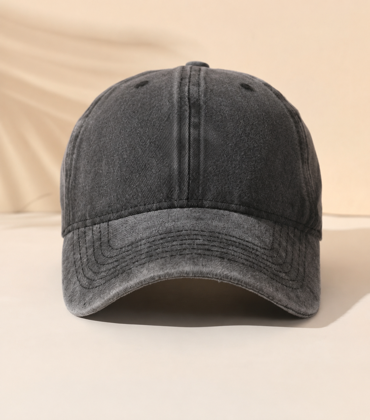 Acid Wash Style Denim Distressed Baseball Cap Unisex