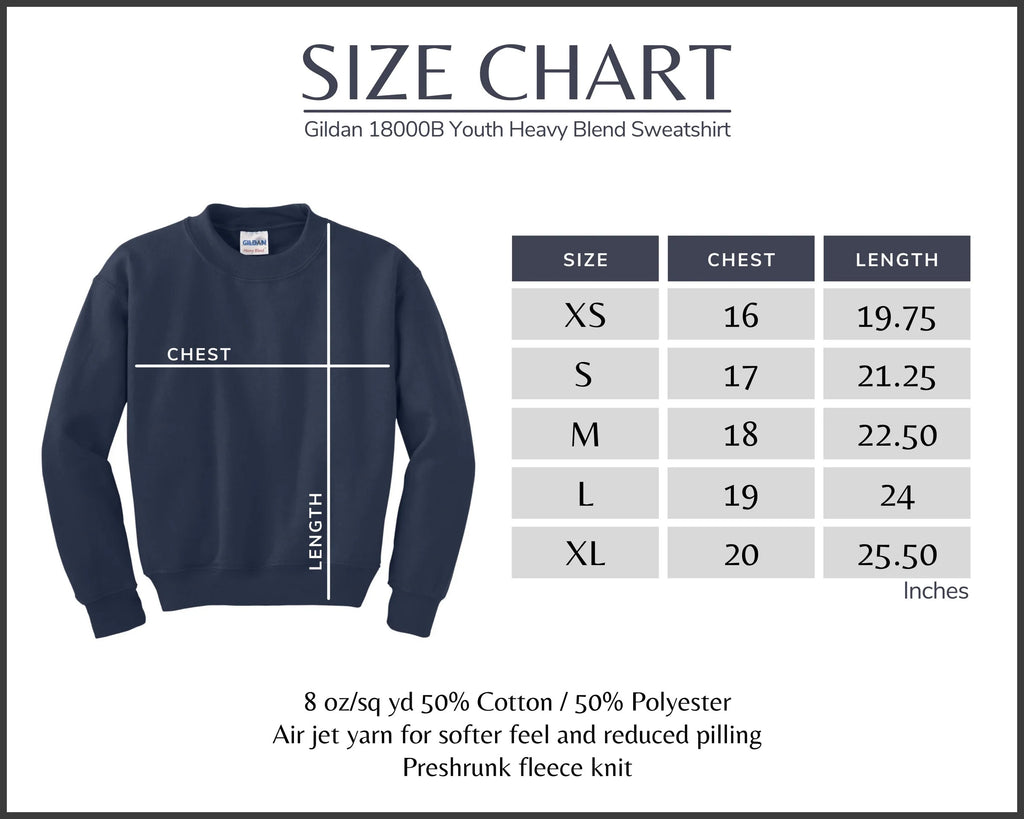 Youth Gildan Heavy Blend Crewneck Sweatshirt Unisex